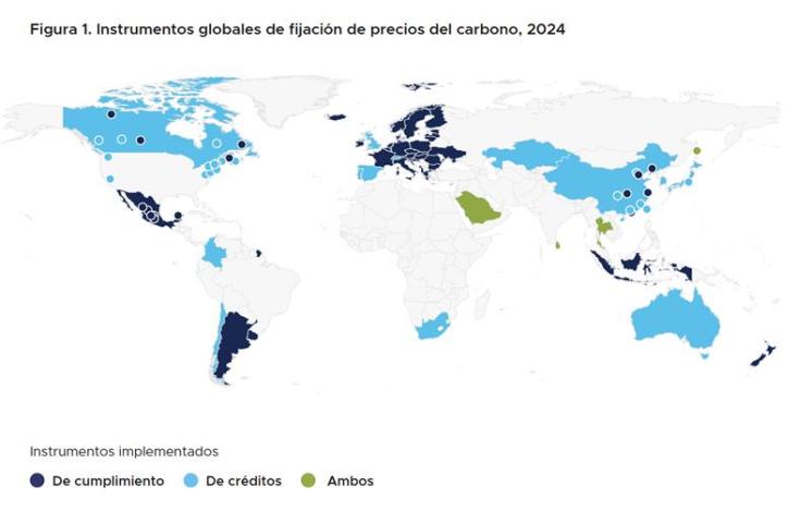 ES Global carbon pricing instruments, 2024